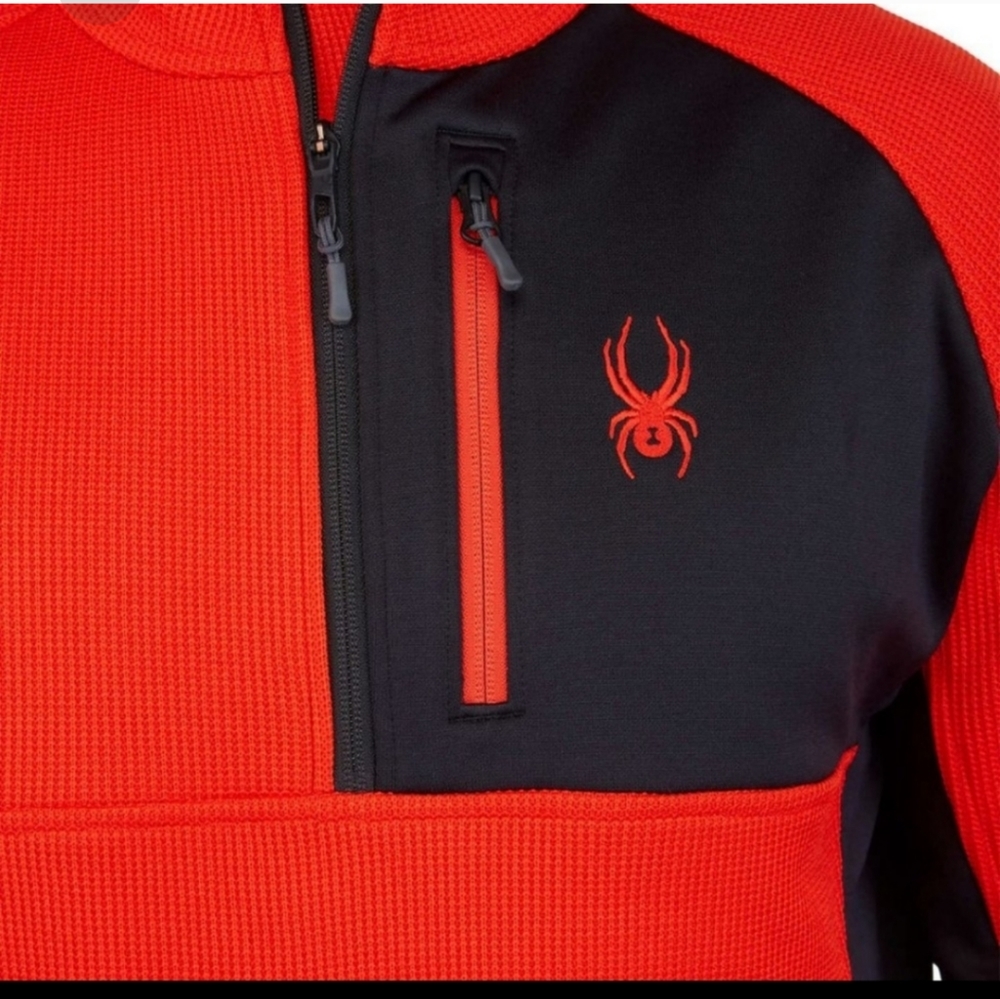 Spyder Men’s Gait Half Zip Jacket red nwt - Picture 4 of 9